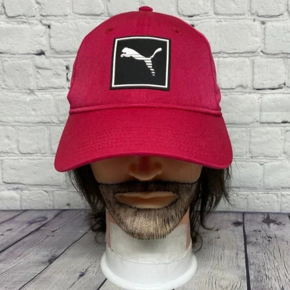 Puma Hat Cap Women Strap Back Pink Running Athletic Gym Workout Fitness Ladies